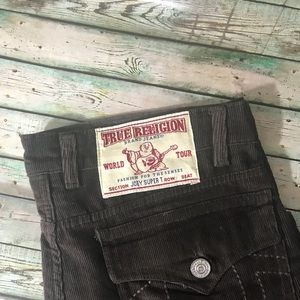 •True Religion• Joey Super T corduroy pants Sz 36